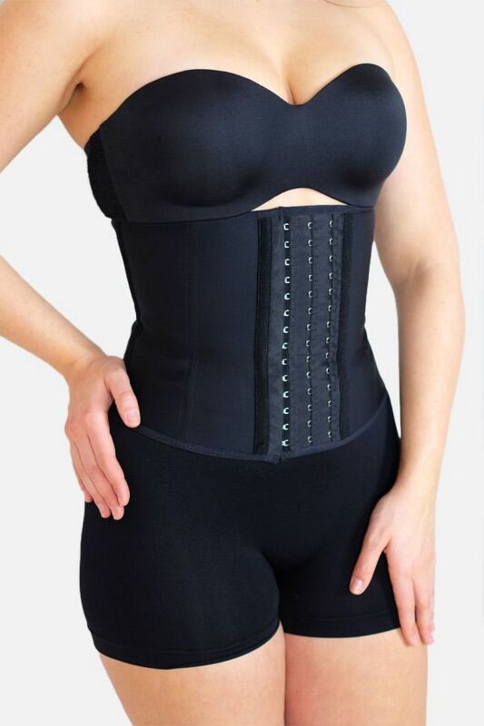 Short Latex Waist Trainer Woman - Black - 5