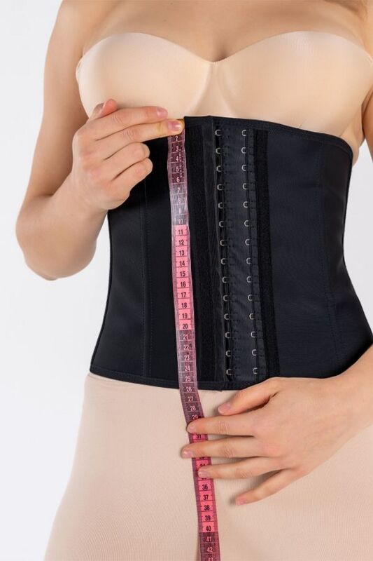 Short Latex Waist Trainer Woman - Black - 6