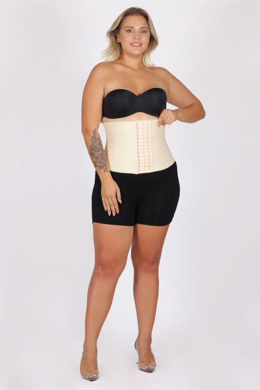 Short Latex Waist Trainer Woman Beige - 2