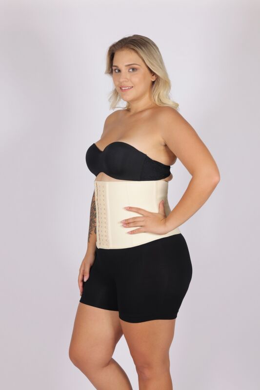 Short Latex Waist Trainer Woman Beige - 5