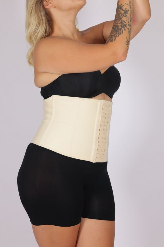 Short Latex Waist Trainer Woman Beige - 3