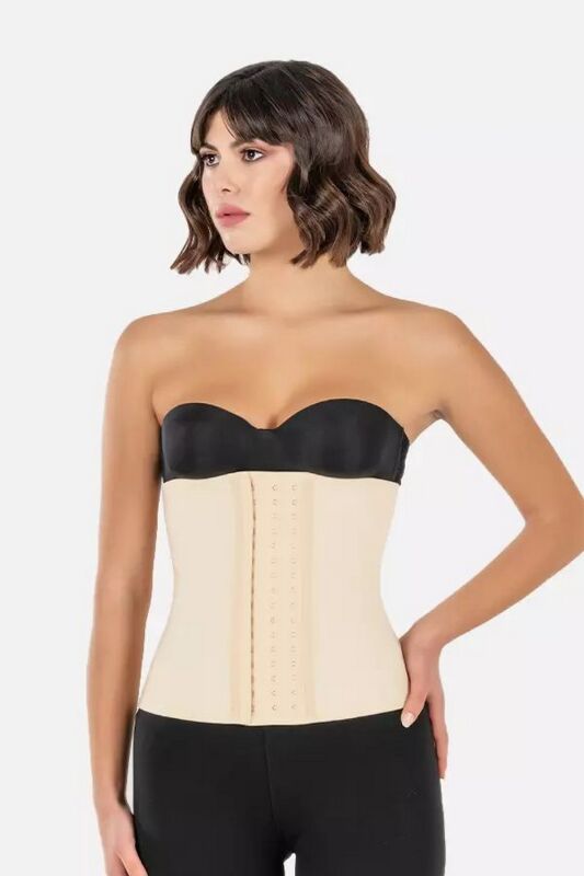 Latex Waist Trainer Beige - 5