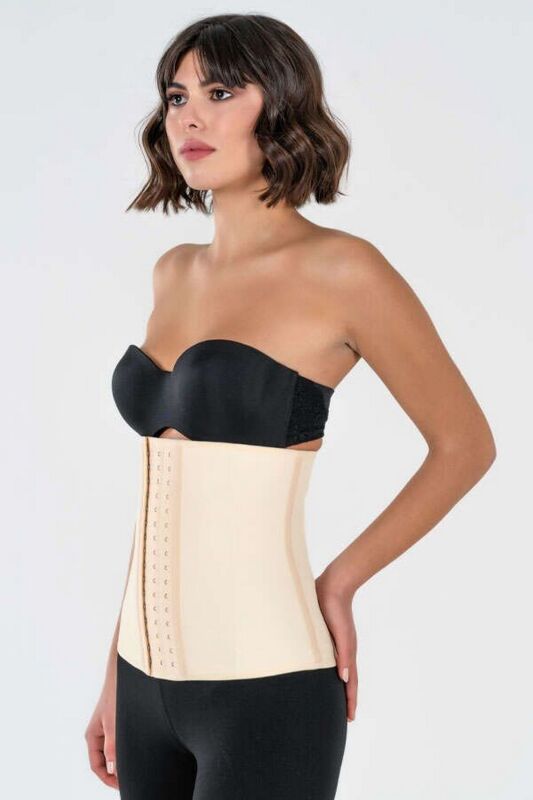 Latex Waist Trainer Beige - 6