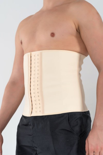 Latex Waist Trainer Man Beige - 5