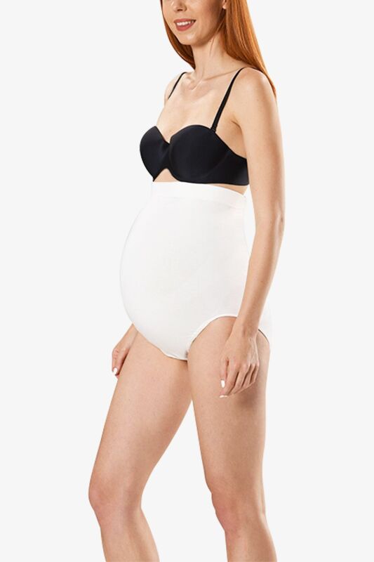 Natural Bamboo Pregnant Slip With Abdominal Support White - 5