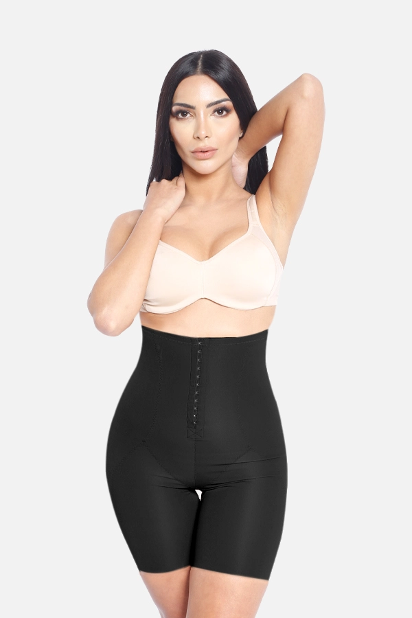 Outlet Body Shaper Miederhose mit hoher Taille in Schwarz - 1