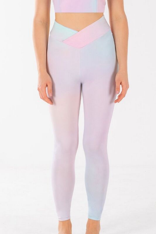 Polymer Leggings with Tie-Dye Pattern - 1