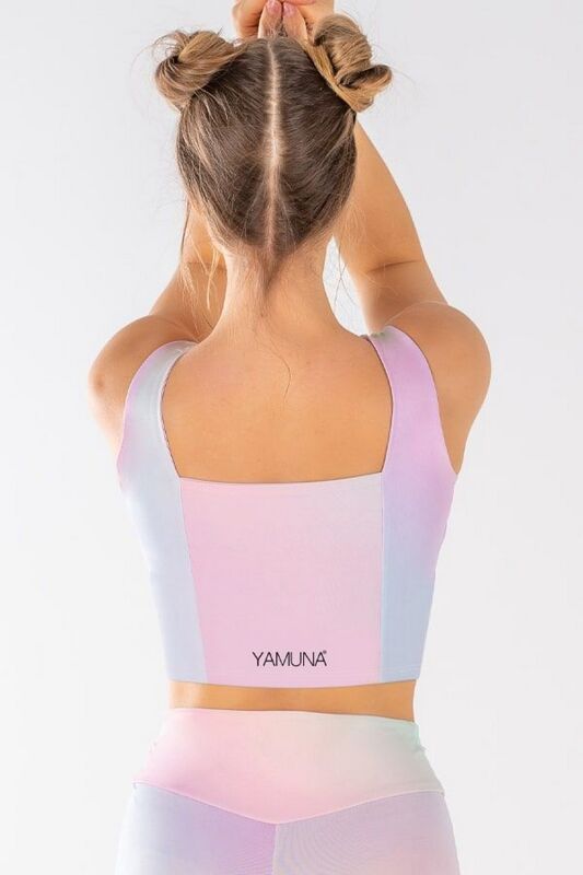 Polymer Sports Bra with Tie-Dye Pattern - 2