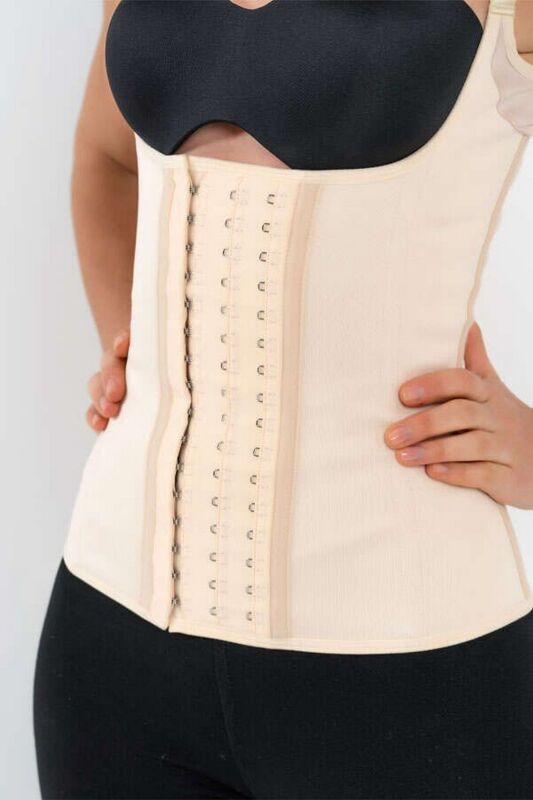 Premium Latex Waist Trainer With Straps Beige - 8