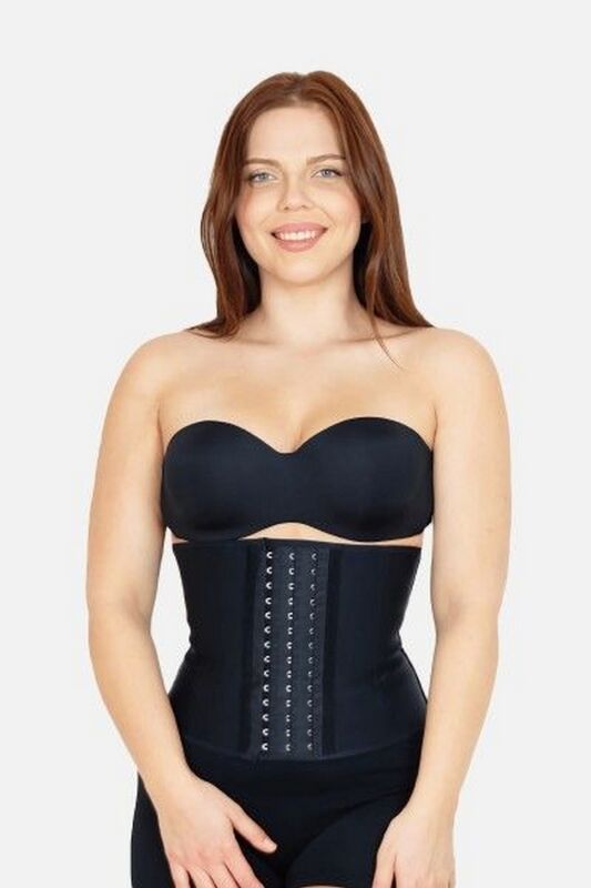 Ymn Shaper Kısa Latex Korse Siyah - 1